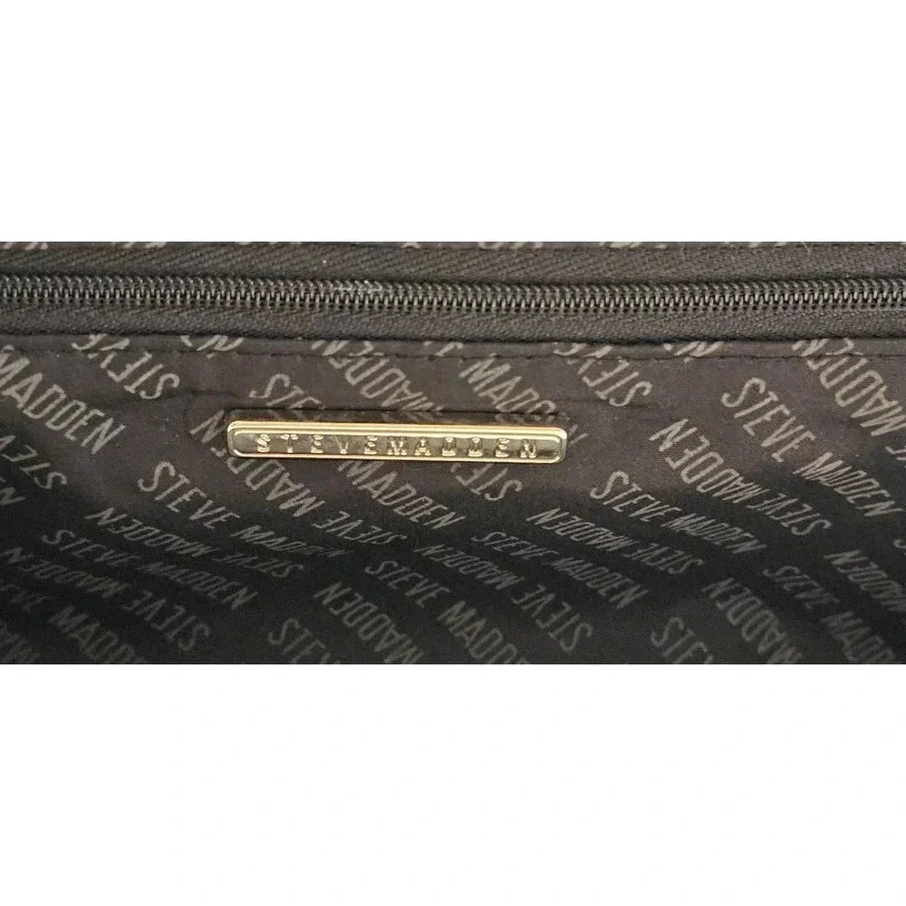 Steve Madden Gray Textured Tote Purse One Strap 11 inch Drop Multi Pockets - Picture 12 of 14